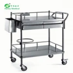 Medical full stainless steel surgical instrument trolley