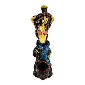 Mermaid figurine poly resin smoking pipe