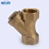 Mesh Brass Y Tape Flange Strainer Filter Valve Top Quality with Stainless Steel Thread Standard Ball VALVES Water Brass Color