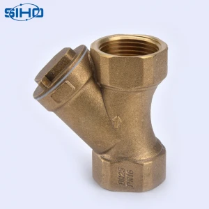 Mesh Brass Y Tape Flange Strainer Filter Valve Top Quality with Stainless Steel Thread Standard Ball VALVES Water Brass Color
