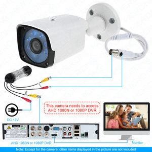 Metal CCTV security camera case housing and 6pcs array LED kit.