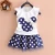 Import Mickey head dot cartoon 2 pieces skirt set 3-5 year old kids clothes baby girl dress from China