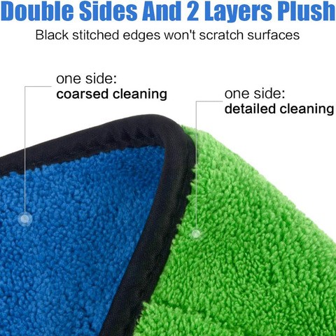 Microfiber double-sided coral fleece car wash towel, suitable size 40*40cm and thicker 720gsm