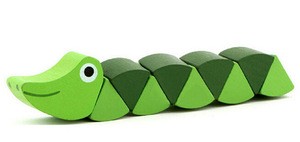 mini caterpillar educational wood toy for kids