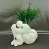 Mini White Angel Garden Statues Wholesale Condolence Gifts Heart Sculpture Cemetery Angel Statue