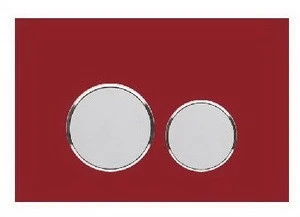 Mirrored gold glass dual flush plate with chrome button- fit for Geberit concealed cistern