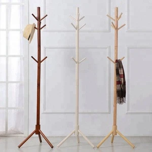 Modern fashion solid wood floor type hanger coat rack