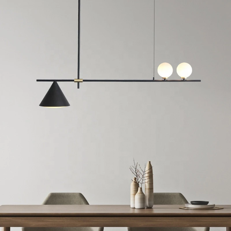 Modern Geometric Linear Chandelier Contemporary Minimalist Kitchen Island Pendant Lights For Indoor Lighting Home Decor