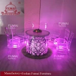 Modern New Design Dining Room Furniture LED Round Dining Table