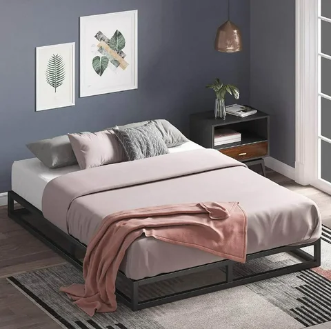 Modern ODM OEM customized bedroom set wooden bed slat metal single double king size bed frame
