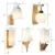 Import Modern Surface Mounted Luxury Fancy Wooden Led Wall Lamps For Inside Living Room Bedside Wall Wood Lights from China