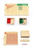 Montessori Mathematics Educational Wooden Toy Multiplication and Division Bead Board Red Green Beads Early Childhood Preschool