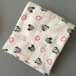 MT-MC-012 100% organic cotton muslin baby swaddle blankets