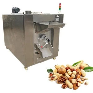 Multi functional stainless steel 100 kg per hour capacity electric leaf cashew nut soya bean roaster machine