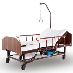 Multifunctional electric manual home care nursing hospital bed with toilet for patient