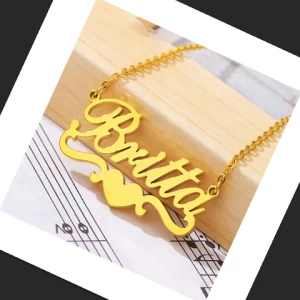 name plate necklace custom