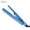 Nano titanium blue hair straightener and private label ceramic flat iron