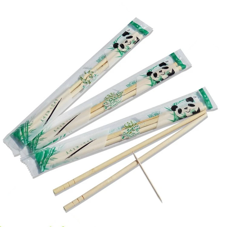 Natural Accept Customized Logo Round Bamboo Disposable Bamboo Chopstick