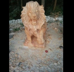 Natural Stone Lion Carving Sculptures