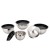 Import new arrival stainless steel mixing bowl set with black silicone bottom from China