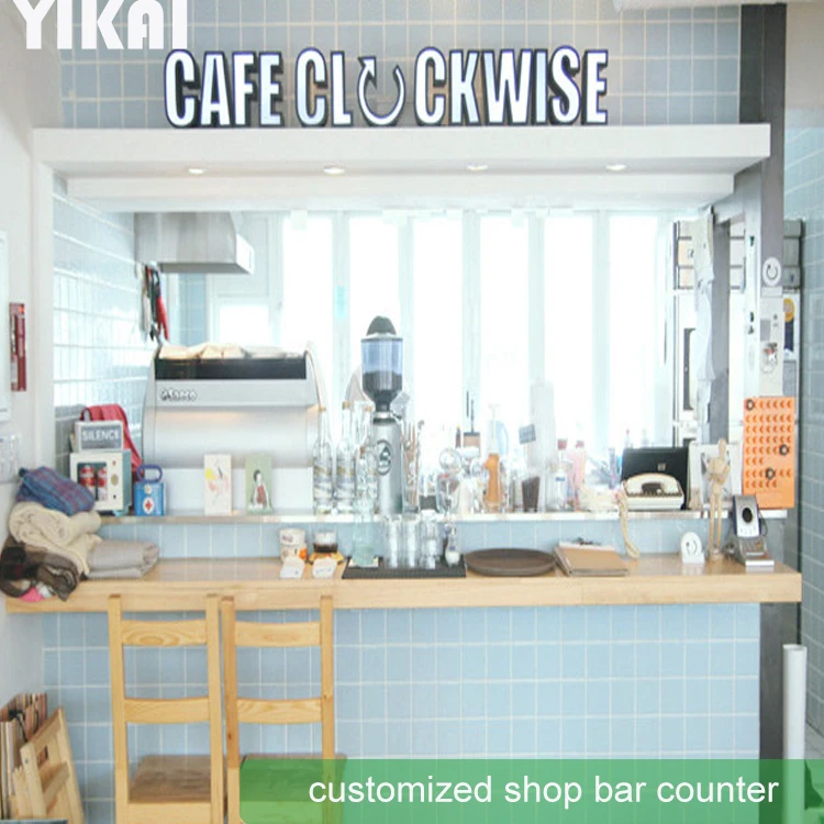 New Bubble Tea chain Store Counter Interior Design shop Decoration Equipment Design customized Milk Tea Shop bar Counter cabinet