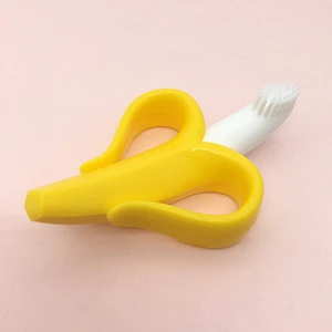 New design Baby Banana Infant Training Toothbrush and Teether Baby favourite