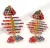 Import New design cute fish bone earrings 2020 fashion exaggerated earrings  rhinestone earrings from China
