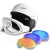 Import New design model snow helmet integrative with magnetic ski glasses from China