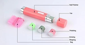 new product color box packaging designed for women of nail file Electric buffing/filing/polishing nail care set
