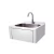 Import New Product Wall Kitchen Hanging Hand Knee Operated Stainless Steel Washing Sink with Tap from China