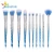 Import New Professional Nylon Hair Eyeshadow Brushes Set 10 pcs Makeup Brushes For Eye Makeup Tool Kit and Face makeup from China