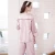 Import New Solid Color Home Wear Ladies Long Sleeve Pants sleepwear Two Piece Pyjamas Soft silk PJ set from China