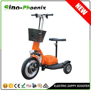 NEW Style 350w/500W 36V 12AH Zappy three wheel Electric Scooter for handicapped people with basket (PN-ES20-350W )
