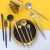 Import New style gold cutlery flatware set stainless steel tableware 304 stainless steel flatware cutlery set from China