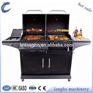 New Type Commercial Outdoors Gas Charcoal Grill Smokeless Barbecue Equipment