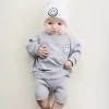 Newborn winter Clothes soft terry babies outfits long sleeve over-sized 2 pieces baby girl sets