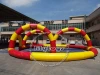 Newest design round shape pvc CE passed pvc type inflatable race track for kids