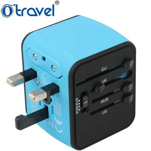 Newest promotional gift item Universal Travel Adapter with 2.4A 4 USB Ports UK, US, AU, Europe All in One Plug Adaptor Customs