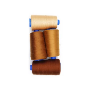 Newest Simple 100% Spun Polyester 20/2 Top Selling Item Brown Jeans Sewing Thread For Heavy Weight Fabric