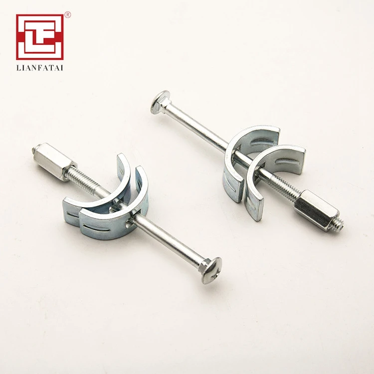 Nickel finished furniture joint connector bolts cabinet connecting bolt fastener
