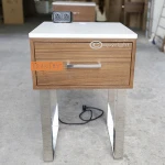 Nightstand with stone for hospitality furniture