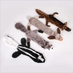 No Stuffing Dog Toys with Squeakers, Durable Stuffingless Plush Squeaky Dog Chew Toy Set for Medium and Large Dogs