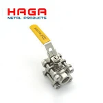 Non-retention Ptfe Seat 1/2 Inch 3 Piece Stainless Steel Ball Valve