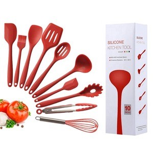 Non-Toxic Heat Resistant Silicone Spoon Turner Spatula Silicone Kitchen Utensils set Silicone Cooking Utensils