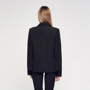 None Button Business female Coat Long Sleeve Lapel Casual Yards Work Wear ladies office black ladies suit jacket women Blazers