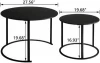 Nordic design metal black furniture marble wooden round modern coffee tables