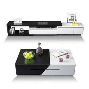 Nordic living room center table modern  solid wood bedroom TV cabinet coffee table combination set small apartment home