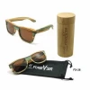 Oculos de sol Wholesale UV400 Polarized Custom Wooden Bamboo Sunglasses