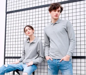 ODM Mens High Quality Cotton Long Sleeve Polo Custom Logo Casual Style Printed Blank Design Mens Long-Sleeved Polo Shirts