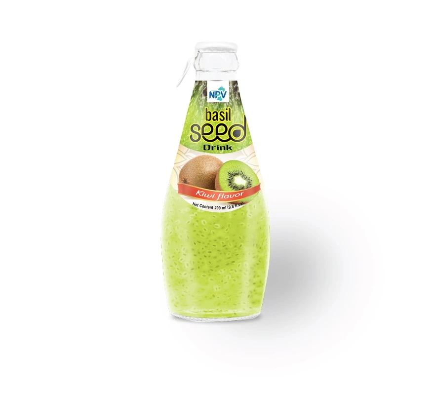 OEM Beverage Company From Vietnam Free Sample 290ml Bollte  Best Quality  Peach Flavor Basil Seed Drink